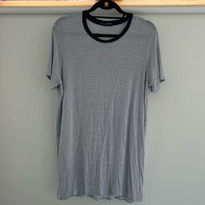 Brandy Melville Navy Blue Striped T Shirt Mini Dress